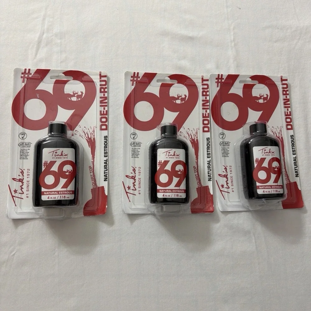 Tinks Doe-in-Rut #69 Buck Lure 1 oz Lot Of 3 Brand New Hunter Deer‎ Elk DPP DOE